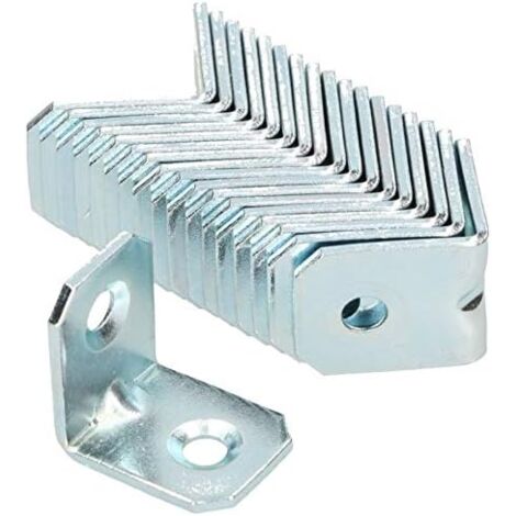 KOTARBAU Lot de 25 raccords d'angle 20 x 20 x 16 mm - En acier galvanisé