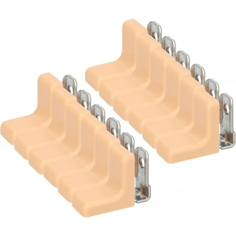 KOTARBAU Lot de 25 supports d'étagère en métal avec cache en plastique pour meubles Kolor (hêtre)