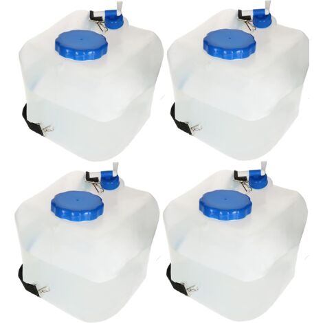 KOTARBAU Lot de 4 bidons à eau pliables avec poignée de transport et bec verseur 16 l