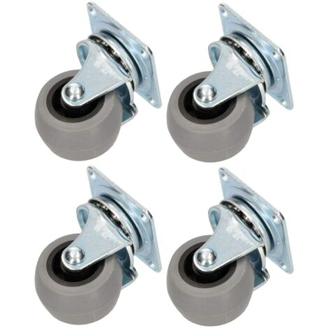 KOTARBAU Lot de 4 roulettes pour meuble Ø 40 cm Convient pour tous les sols