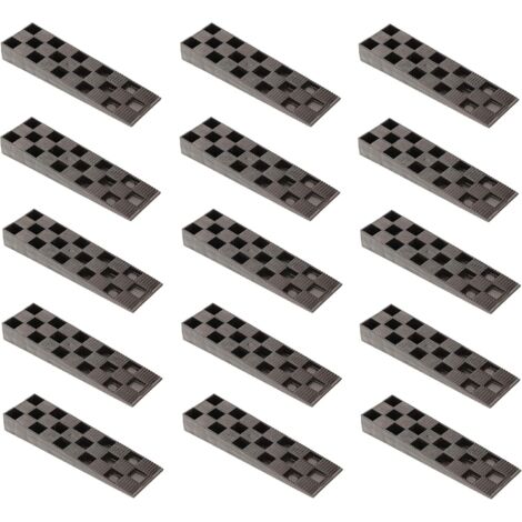 KOTARBAU - Lot de 50 cales de montage en plastique - 150 x 44 x 20 mm - Pour fenêtres, portes, chambranle, cadres de fenêtres - Noir