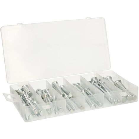 KOTARBAU Lot de 60 boulons à douille avec tête et trou de goupille 5 x 25 mm - Assortiment de boulons de sécurité 12 x 50 mm
