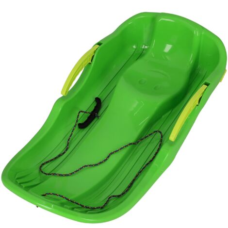 KOTARBAU® Luge Enfant - avec Frein - PVC - 79x38x16 cm - Vert - Sled - Traineau à Neige - Traineau Enfant - Robuste Ergonomique - pour Enfants