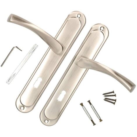 KOTARBAU Maniglia per porta, 72 mm, in raso, per porta interna, porta esterna, maniglia per porta