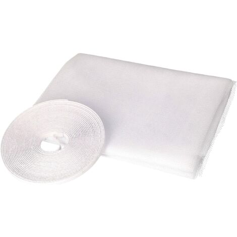 KOTARBAU Moustiquaire 130 x 150 cm pour fenêtre Kolor Moustiquaire avec fixation par bande Velcro (blanc)
