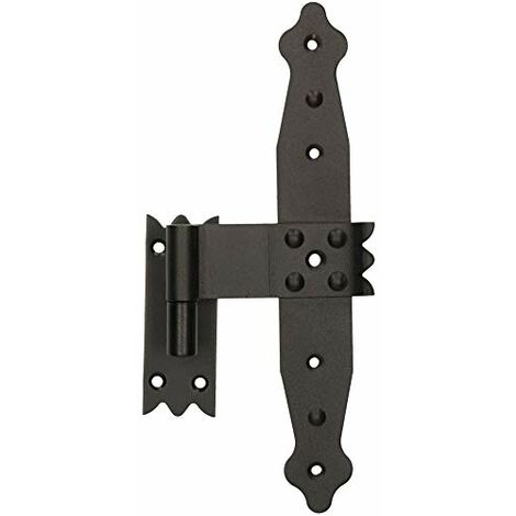 KOTARBAU - Nastro a croce centrale da 240 mm, con carrucola di serraggio, per finestre e finestre, verniciato a polvere, colore: nero, cerniere per mobili, porte