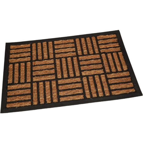 KOTARBAU Paillasson antidérapant en caoutchouc avec inserts en coco 40 x 60 cm