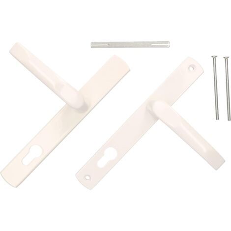 KOTARBAU Paire de poussoirs 92 mm avec long bouclier blanc pour cylindre profilé moderne universel