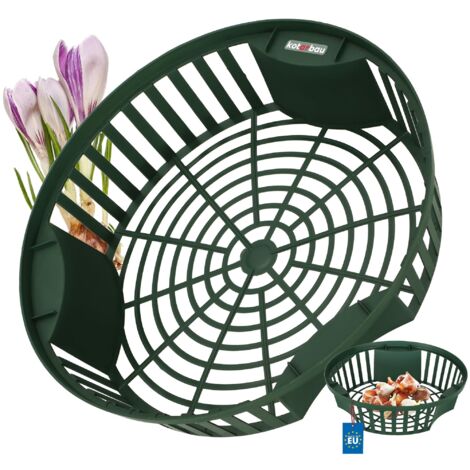 KOTARBAU® Panier À Bulbes - ⌀ 265 mm  - Vert - Corbeille Plantation Tulipes -  Accessoire Plantation Bulbes - Plastique