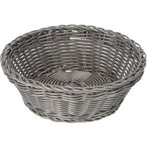 KOTARBAU Panier en osier décoratif pour pâtisseries, clés, fruits gris