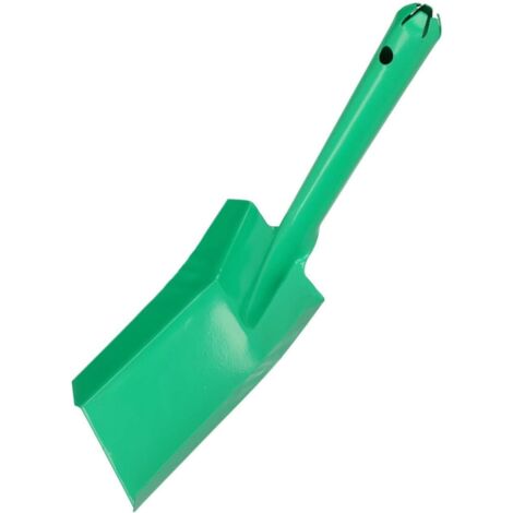 KOTARBAU Pelle à charbon, 370 x 95 mm, vert, cuillère à charbon, pelle de cheminée, pelle à charbon, pelle à nourriture, pelle galvanisée