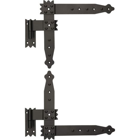 KOTARBAU Penture équerre 250 x 230 mm Noire Revêtement en poudre Ferrure de volet