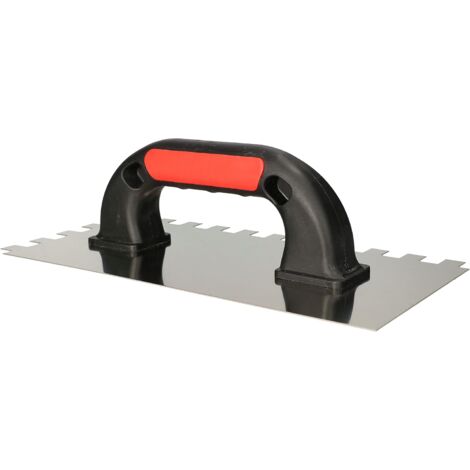 KOTARBAU Planche à friction x mm - Truelle à remonter en acier inoxydable pour plâtre et mortier (270 mm - Taille des dents : 12 x 12 mm)