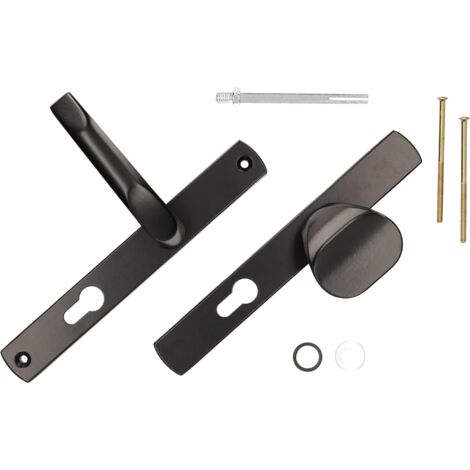KOTARBAU Poignée de porte - 72 mm - Noir - Cylindre profilé - Pour portes, portes et portes