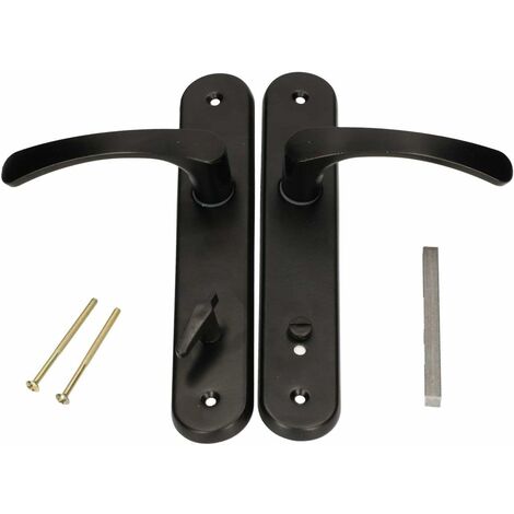 Kotarbau – Poignée de porte intérieure 72 mm – Aluminium noir – Compatible gauche/droite – Installation rapide pour portes de chambre