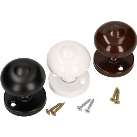 KOTARBAU® Pomello per porta Ø 55 mm nero verniciato a polvere maniglia porta impugnatura cancello