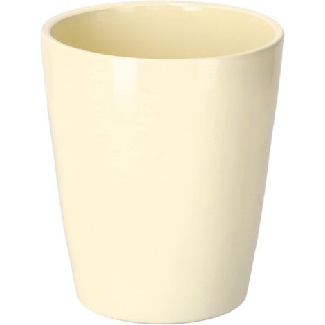 KOTARBAU Pot de fleurs en céramique pour orchidées - Hauteur : 150 mm - Diamètre : 120 mm - Crème