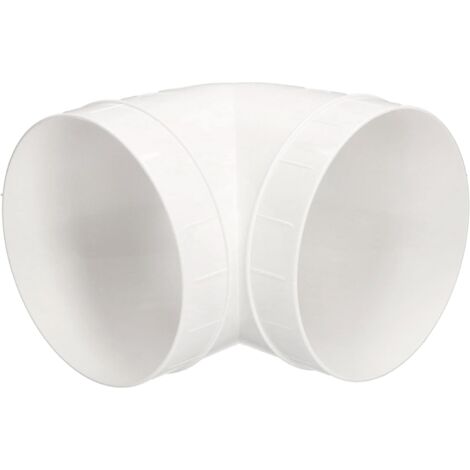 Kotarbau – Raccord VMC coudé 90° en plastique Ø 150 mm – Connecteur pour systèmes de ventilation – Installation rapide sans outil