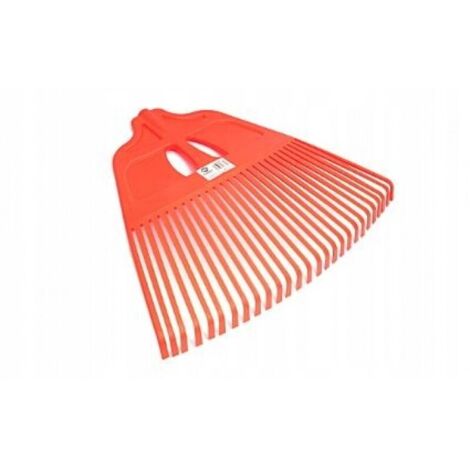 KOTARBAU® Rateau à Feuilles - Plastique - 27 Dents - Orange - sans Manche - Râteau Jardin - Balai à Gazon - Ramasse Feuilles - Léger - Résistant - Entretien Jardin