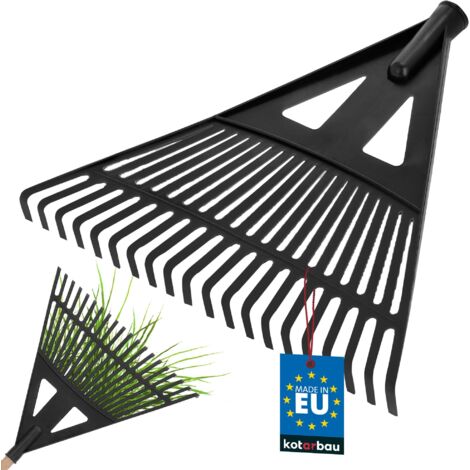 KOTARBAU® Rateau à Feuilles - Plastique - 43 cm - Noir - sans Manche - Râteau Jardin - Balai à Gazon - Ramasse Feuilles - Léger - Résistant - Entretien Jardin
