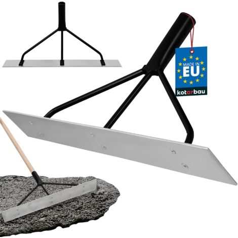 KOTARBAU® Régle à Béton - Acier - 62,5x9 cm - Régle Maçon - Argent Noir - Outil Maçon - Lame Lisse - sans Manche - pour Tirer le Béton