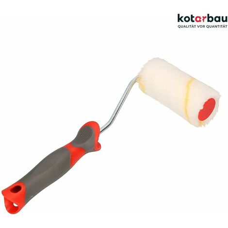 Kotarbau – Rouleau à peinture 100 mm – Poignée en caoutchouc ergonomique – Couverture en polyamide pour application précise – Pour peintures et vernis