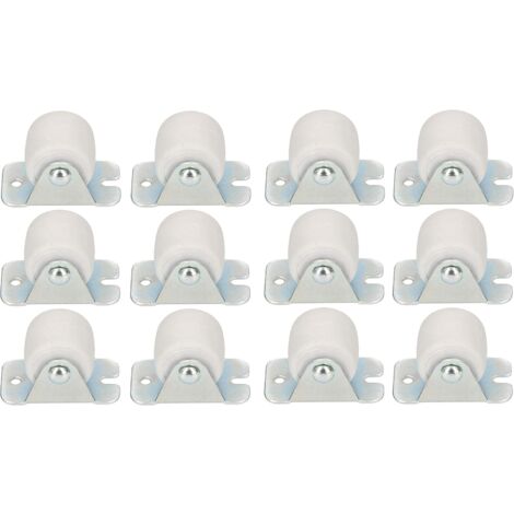 KOTARBAU Roulettes de transport 22 mm / 33 mm en caoutchouc uni Cadre en acier Roulettes pivotantes pour tous les sols, caisses à outils (12, 33 mm)