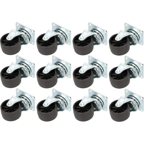 KOTARBAU Roulettes pour meubles - Noir - 40 mm - 5907465906128