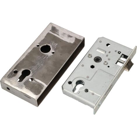 KOTARBAU Serrure à larder 72 x 55 x 30 mm galvanisée avec boîtier de serrure pour portail universel pour droite et gauche