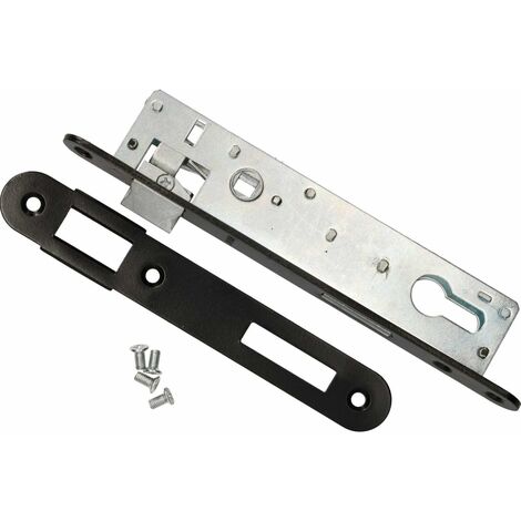 Kotarbau – Serrure à mortaiser 90/22 PZ – Contre-plaque galvanisée universelle – Serrure à cadre tubulaire pour portes intérieures et extérieures
