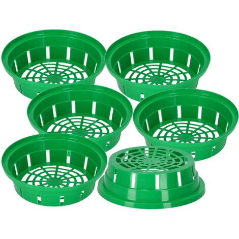 KOTARBAU® Set 6 pièces Panier À Bulbes - ⌀ 200 mm  - Vert - Corbeille Plantation Tulipes -  Accessoire Plantation Bulbes - Plastique