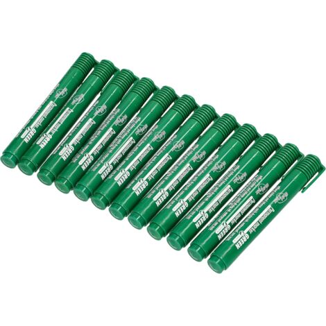 KOTARBAU Set de 12 Marqueurs Permanents Verts Pointe Ronde Stylo Étanche