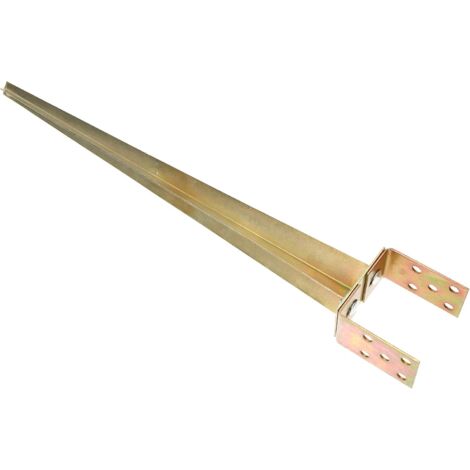 KOTARBAU Support de poteau en U - Largeur réglable de 0 à 125 mm - Jaune
