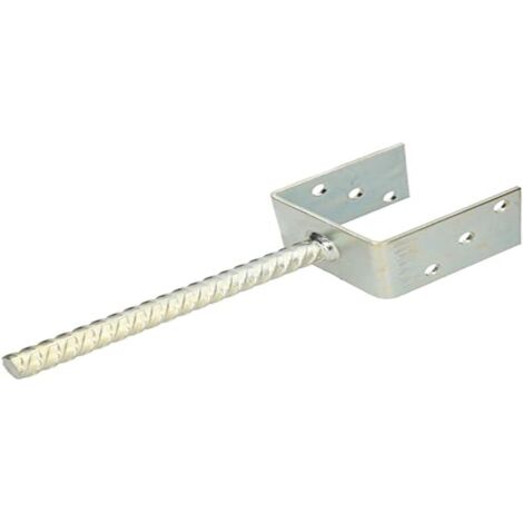 KOTARBAU® Support Poteau à Sceller - Acier Galvanisé - 91 mm - Argent - Pied de Poteau Bois - avec Ancrage Béton - Embase Robuste pour Clôture Jardin Terrasse