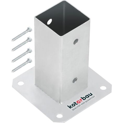 Kotarbau – Support poteau à visser 60 x 60 mm – Acier galvanisé à chaud – Fixation rapide – Pour structures bois extérieures