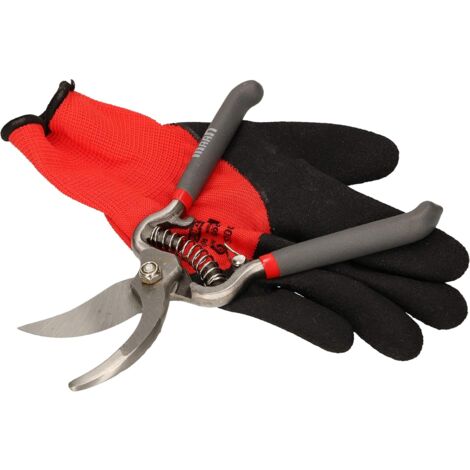 KOTARBAU Taille-haies en acier avec manche en caoutchouc Sécateur 21 cm Cisailles à rosiers ébrancheurs pour le jardin pour couper et tailler les branches