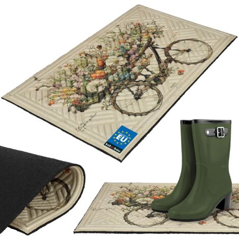 KOTARBAU® Tapis Entrée Intérieur - Polypropylène Gomme - 45 x 75 cm - Paillasson Exterieur Entree - Tapis d'entrée Absorbant - Paillasson Intérieur - Antidérapant - Vélo