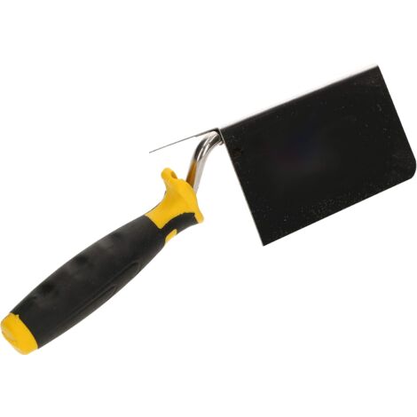 KOTARBAU Truelle d’Angle intérieur en Acier Inoxydable 120 mm x 65 mm avec Manche en Caoutchouc pour La Finition des Angles Intérieurs