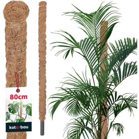 KOTARBAU® Tuteur Plante - Tuteur Coco - ⌀ 2.5 x 80 cm - Fibre de Coco - Tuteurs pour Monstera - Marron - pour Plantes Grimpantes