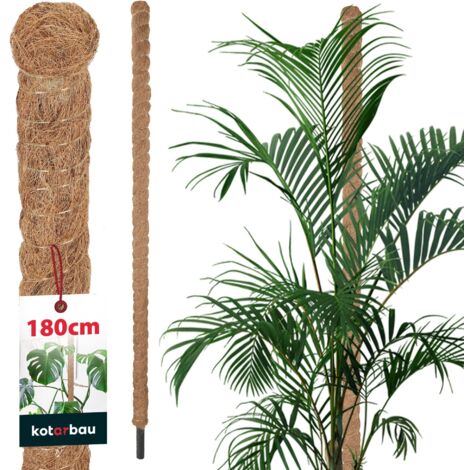 KOTARBAU® Tuteur Plante - Tuteur Coco - ⌀ 3.2 x 180 cm - Fibre de Coco - Tuteurs pour Monstera - Marron - pour Plantes Grimpantes