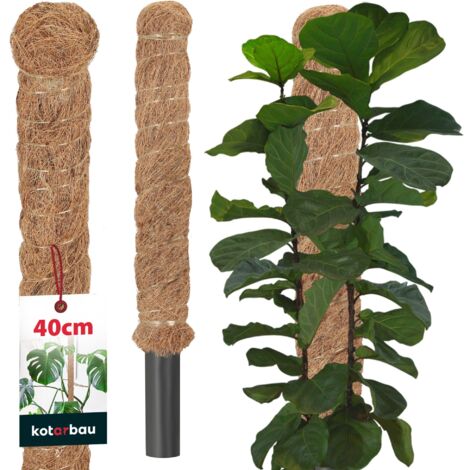 KOTARBAU® Tuteur Plante - Tuteur Coco - ⌀ 3.2 x 40 cm - Fibre de Coco - Tuteurs pour Monstera - Marron - pour Plantes Grimpantes
