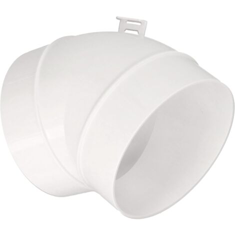 KOTARBAU Tuyau d'évacuation coudé à 45° en plastique blanc Ø 100 mm
