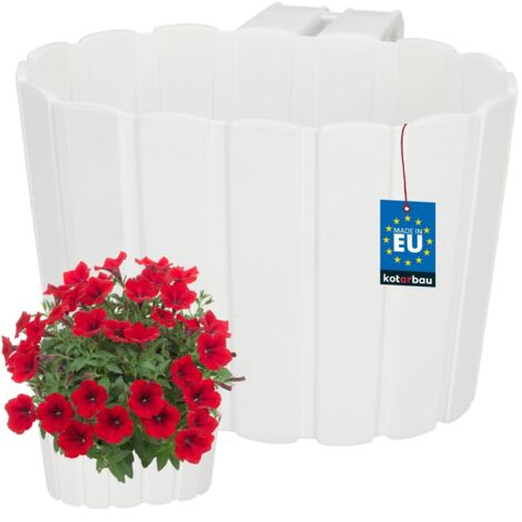 Ganci Per Fioriere BURI 2 Set (4 Pezzi) Bianco: Supporti Regolabili Per Ringhiere Da 3 A 14 Cm - 2