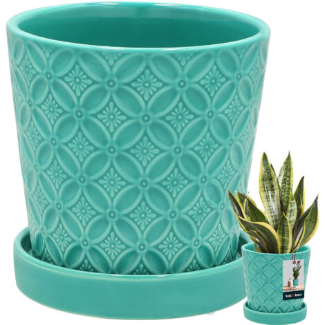 Coprivaso vaso per piante Coubi cono, altezza 16,5 cm, colore: amaranto trasparente