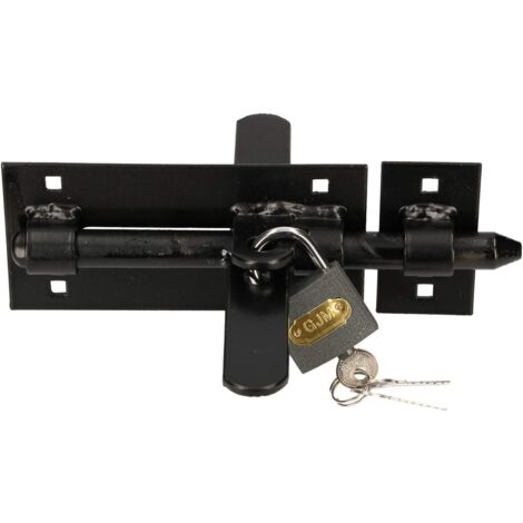 KOTARBAU Verrou à boulon 150 mm avec cadenas double face en acier