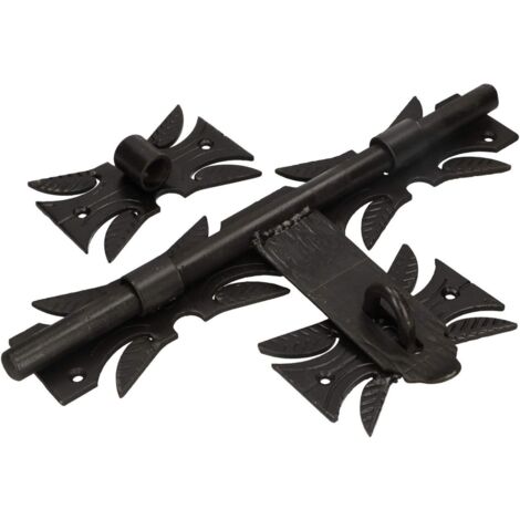 KOTARBAU Verrou de porte 320 mm à gauche/droite avec revêtement en poudre Noir