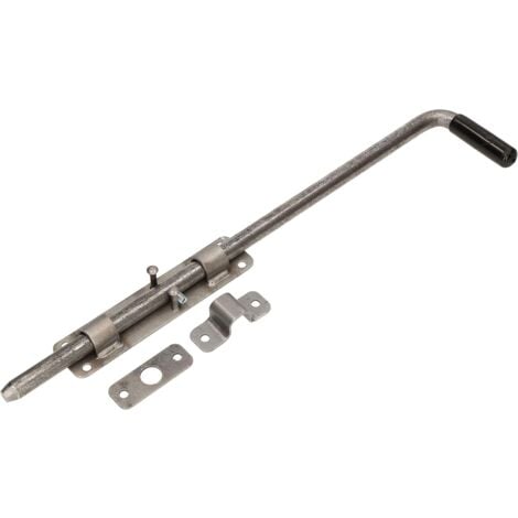 KOTARBAU Verrou de porte de garage - 420 mm - Gris - Avec poignée en caoutchouc