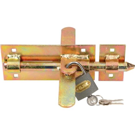KOTARBAU Verrou de porte robuste de 150 mm avec cadenas des deux côtés