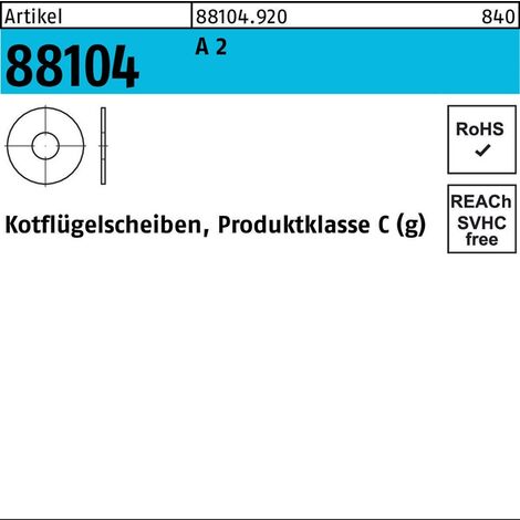 Kotflügelscheibe R 88104 6,4 x30 x1,5A 2 100 Stück