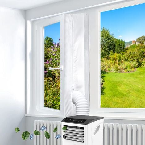 Joint de Fenêtre pour La Climatisation pour fixation aux fenêtres fenêtres à battants IWILCS Joint de Fenêtre pour Climatiseur puits de lumière 400CM Tissu de Calfeutrage pour Fenêtres 